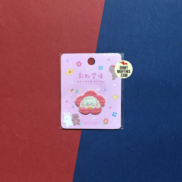 Rainbow Dream Flower Rabbit Embroidered Sticker & Iron-On Patch