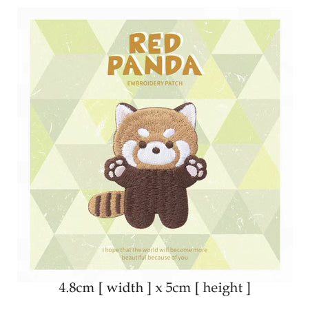 Red Panda Embroidered Sticker & Iron-On Patch