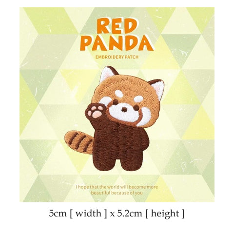 Red Panda Embroidered Sticker & Iron-On Patch