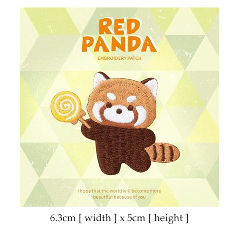 Red Panda Embroidered Sticker & Iron-On Patch