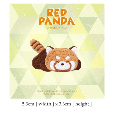 Red Panda Embroidered Sticker & Iron-On Patch