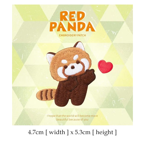 Red Panda Embroidered Sticker & Iron-On Patch