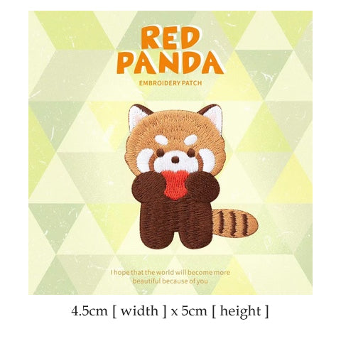 Red Panda Embroidered Sticker & Iron-On Patch