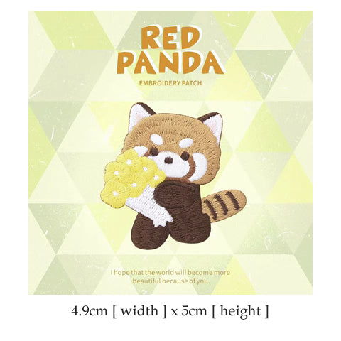Red Panda Embroidered Sticker & Iron-On Patch