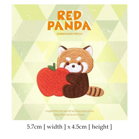 Red Panda Embroidered Sticker & Iron-On Patch