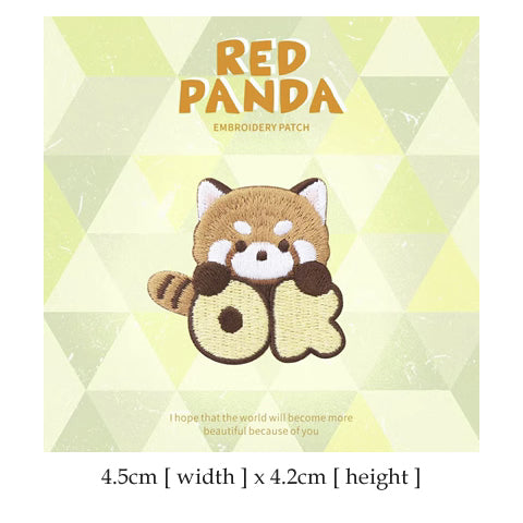 Red Panda Embroidered Sticker & Iron-On Patch