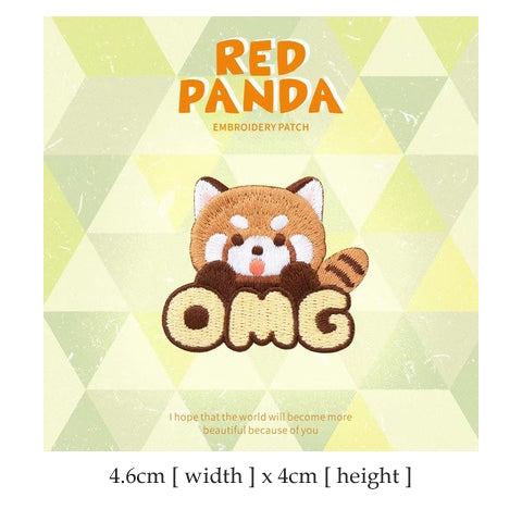 Red Panda Embroidered Sticker & Iron-On Patch