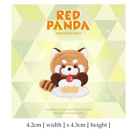 Red Panda Embroidered Sticker & Iron-On Patch