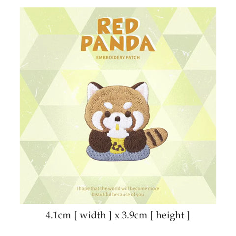 Red Panda Embroidered Sticker & Iron-On Patch