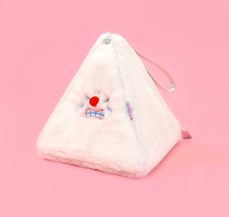 Red Nose White Triangle Pouch By Bentoy