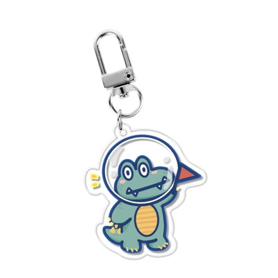 Astronaut Crocodile AirPods Acrylic Key Chain By RORO JUMP
