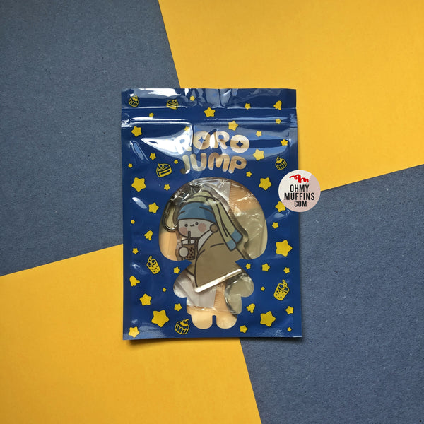 Pearl Milk Tea Mallory Girl AirPods Acrylic Key Chain By RORO JUMP