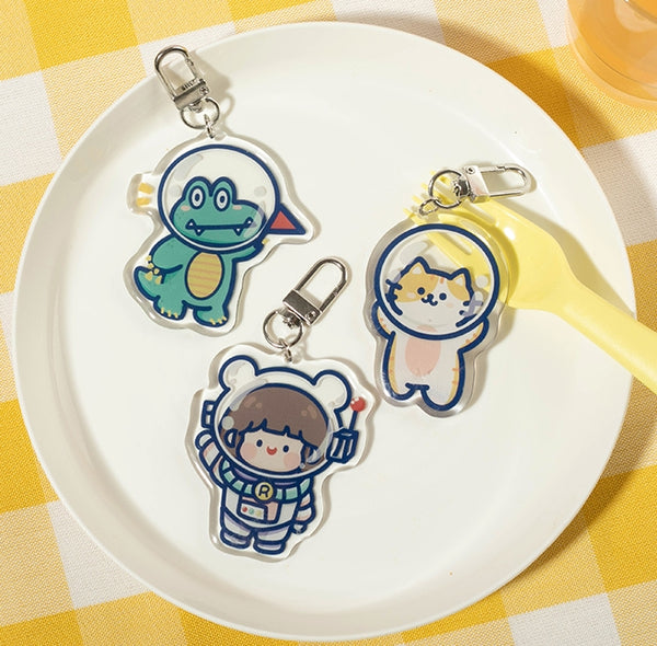 Astronaut Girl AirPods Acrylic Key Chain By RORO JUMP