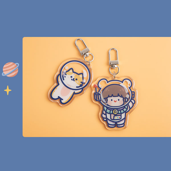 Astronaut Girl AirPods Acrylic Key Chain By RORO JUMP