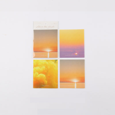 Above The Clouds [Wind] Round Label Stickers