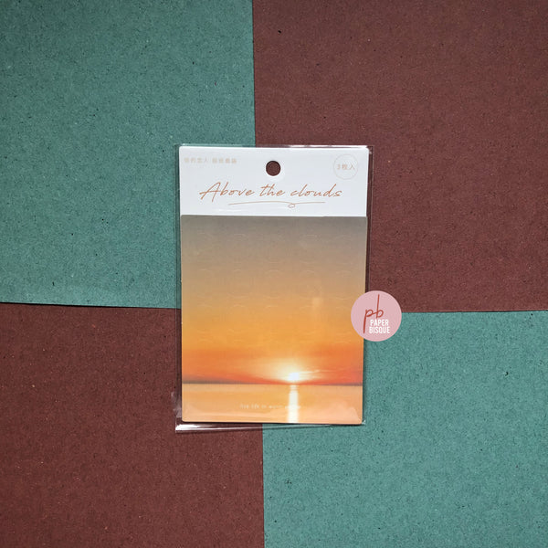Above The Clouds [Wind] Round Label Stickers