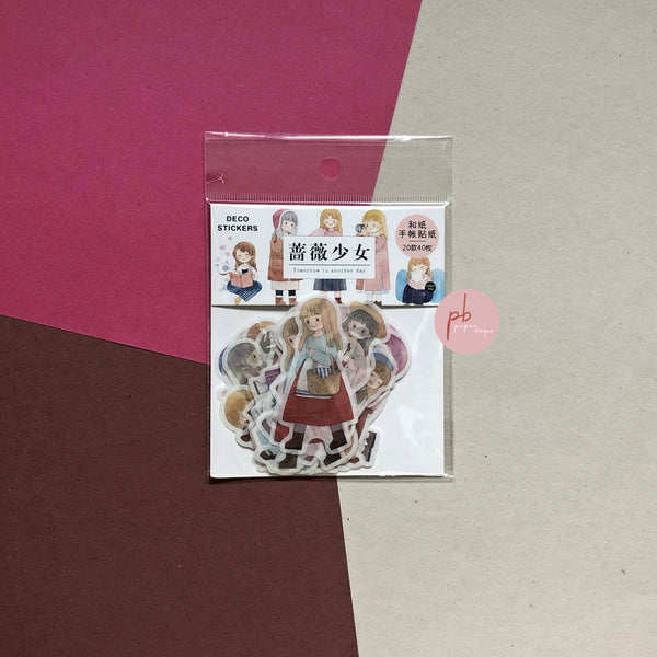 Sakura Rose Girl Stickers Pack