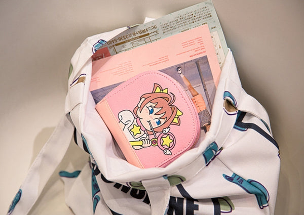 Half Moon [Sakura Girl] Card Pouch By Bentoy