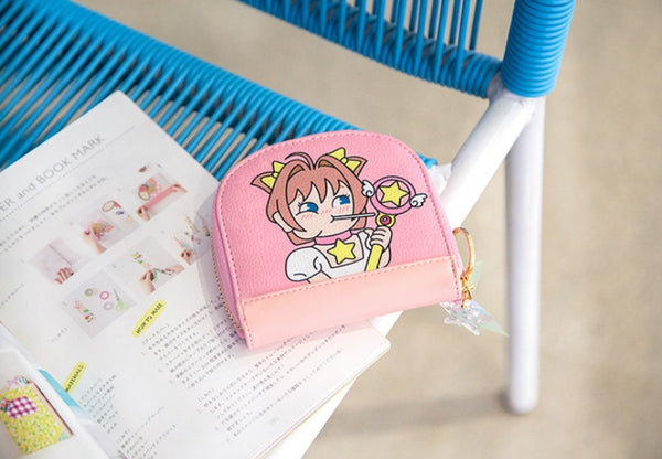 Half Moon [Sakura Girl] Card Pouch By Bentoy