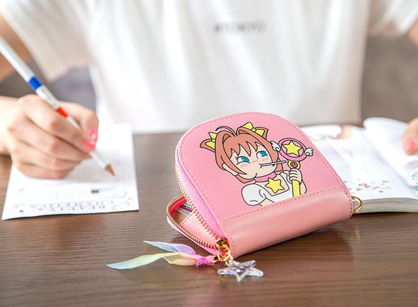 Half Moon [Sakura Girl] Card Pouch By Bentoy
