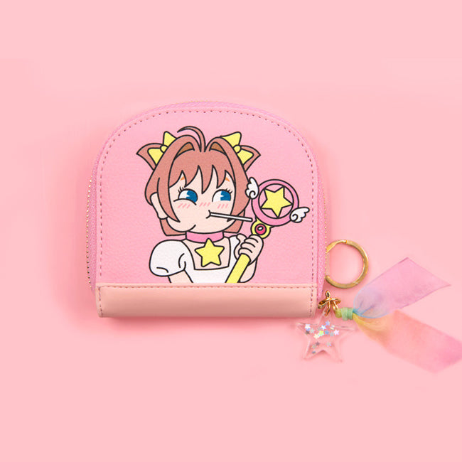 Half Moon [Sakura Girl] Card Pouch By Bentoy