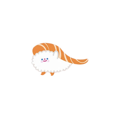 Burger Friends [Salmon Sushi] Acrylic Pin