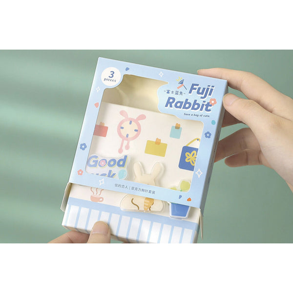 Save A Bag Of Cute [Fuji Rabbit] Acrylic [Set of 3] Pins