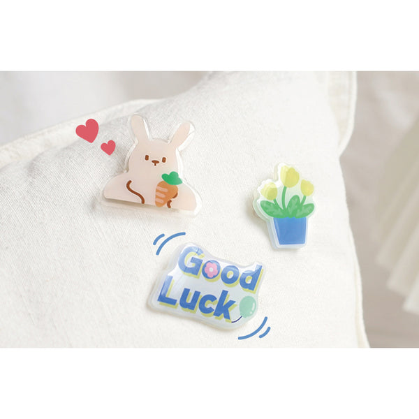 Save A Bag Of Cute [Fuji Rabbit] Acrylic [Set of 3] Pins