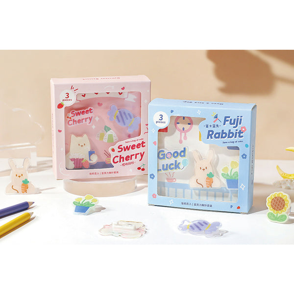 Save A Bag Of Cute [Fuji Rabbit] Acrylic [Set of 3] Pins