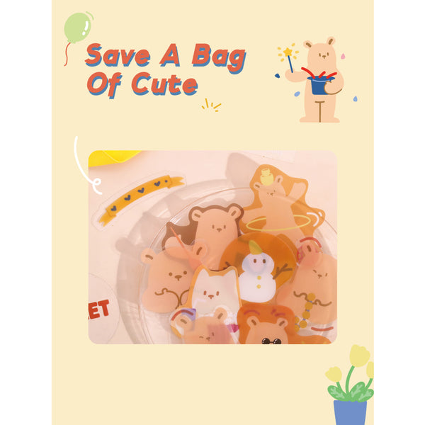 Save A Bag Of Cute [Cheese Bear] Stickers Pack