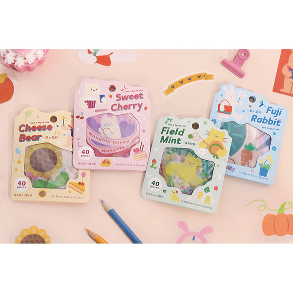 Save A Bag Of Cute [Cheese Bear] Stickers Pack