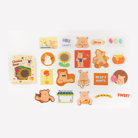 Save A Bag Of Cute [Cheese Bear] Stickers
