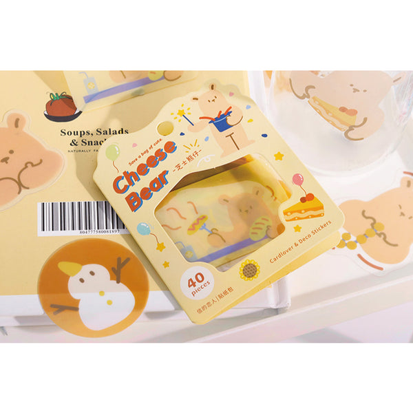 Save A Bag Of Cute [Cheese Bear] Stickers Pack