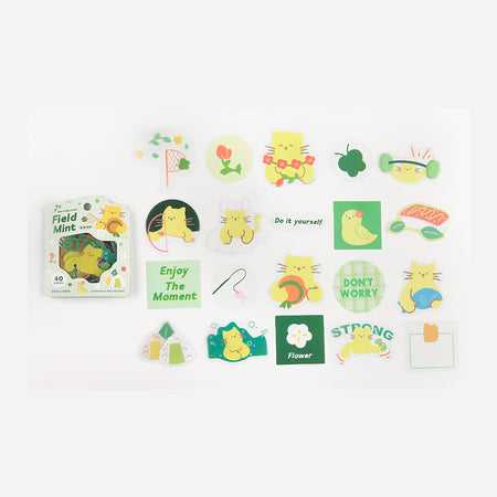 Save A Bag Of Cute [Field Mint] Stickers