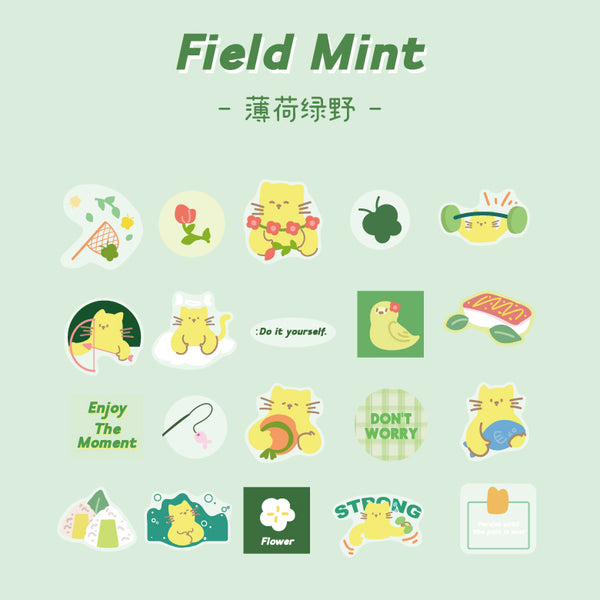 Save A Bag Of Cute [Field Mint] Stickers Pack