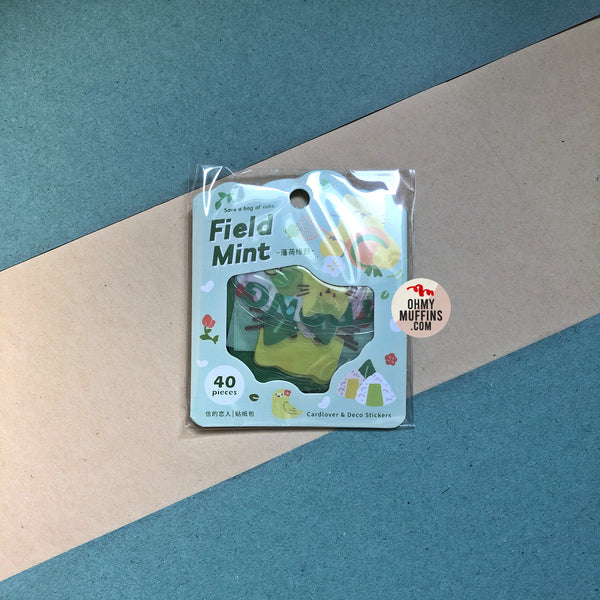 Save A Bag Of Cute [Field Mint] Stickers