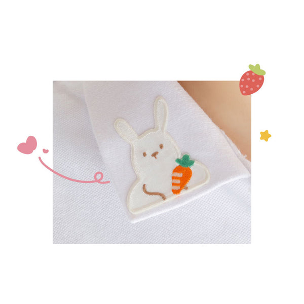 Save A Bag Of Cute [Study Rabbit] Embroidered Sticker & Iron-On Patch