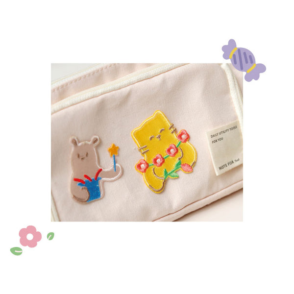 Save A Bag Of Cute [Flower Cat] Embroidered Sticker & Iron-On Patch