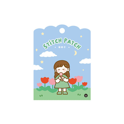 School Girl [Green Girl] Embroidered Sticker & Iron-On Patch
