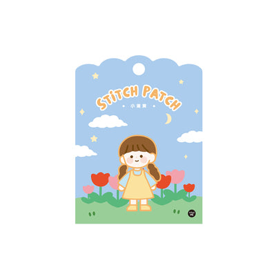 School Girl [Yellow Girl] Embroidered Sticker & Iron-On Patch