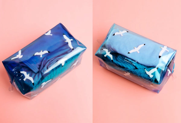 Fun At The Sea Seagull Transparent Pouch By Kiitos Life