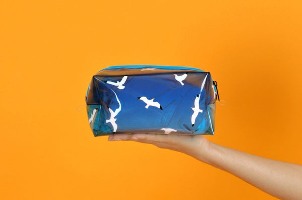 Fun At The Sea Seagull Transparent Pouch By Kiitos Life