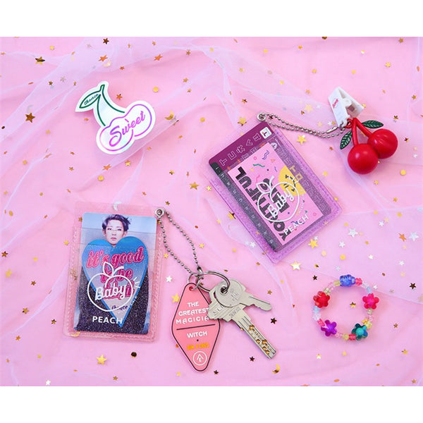 Secret Sparkle [Purple] Transparent Card Holder By Milkjoy