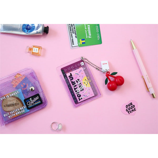 Secret Sparkle [Purple] Transparent Card Holder By Milkjoy