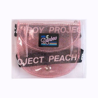 Secret Sparkle Jelly Pink Semi Circle Transparent Wallet By Milkjoy