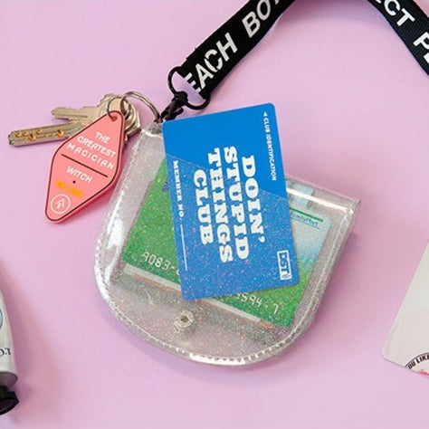 Secret Sparkle Jelly [White] Semi Circle Transparent Wallet By Milkjoy