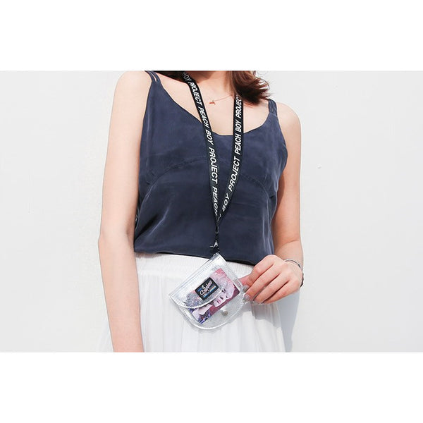 Secret Sparkle Jelly [White] Semi Circle Transparent Wallet By Milkjoy