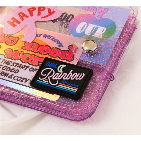 Secret Sparkle Jelly [White] Transparent Wallet By Milkjoy