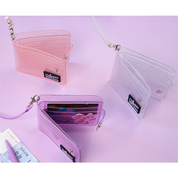 Secret Sparkle Jelly [Purple] Transparent Wallet By Milkjoy