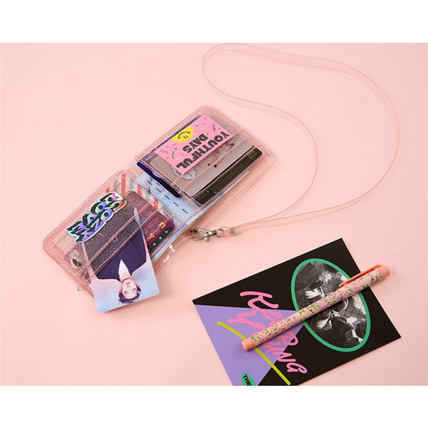Secret Sparkle Jelly [Pink] Transparent Wallet By Milkjoy